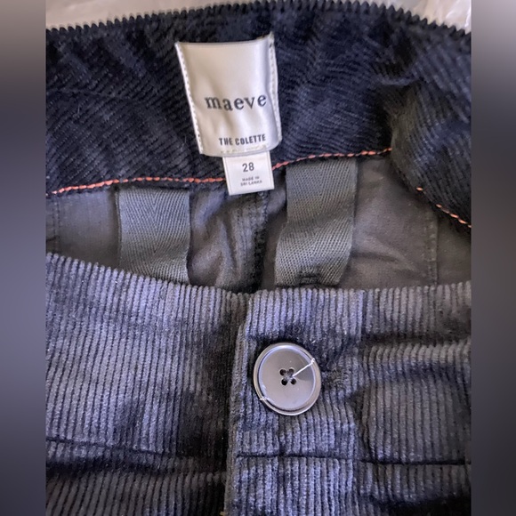 Anthropologie The Colette Corduroy Full-Length Wide-Leg Pants by Maeve 28 NEW - Picture 6 of 9